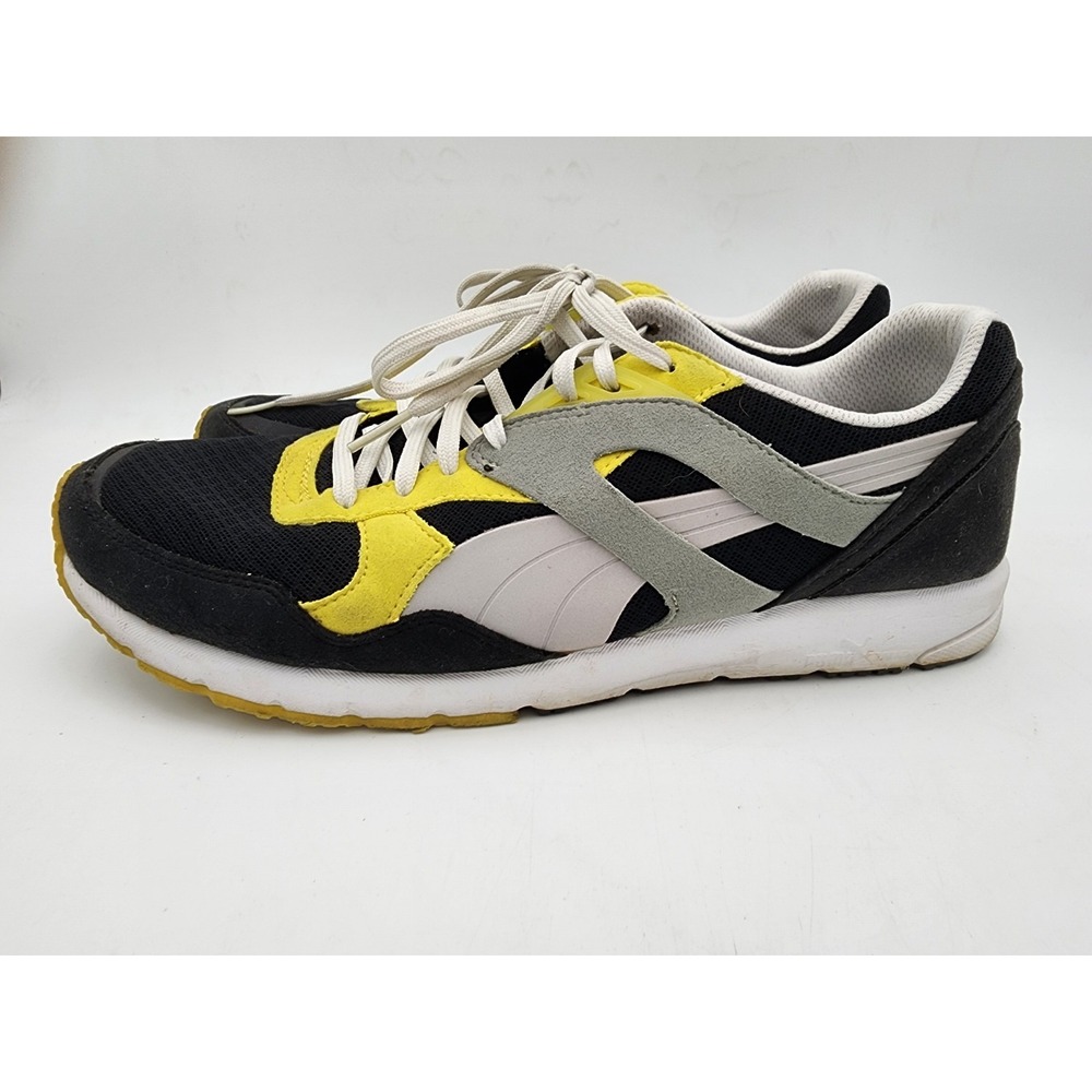 Puma Future R698 Lite Trainers Mens Size 11 Black Yellow Grey White - Picture 3 of 8